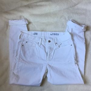 Gap white jean 6 TALL EUC